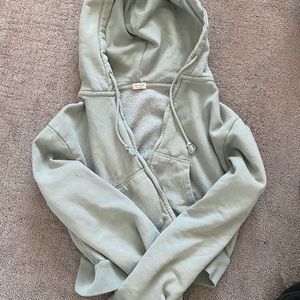 seafoam green brandy melville crystal hoodie 🍃